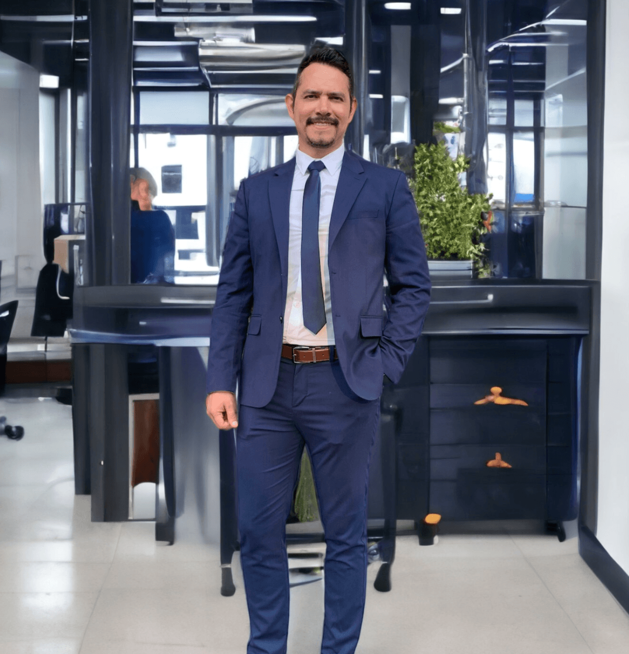 Sera en traje en entorno profesional